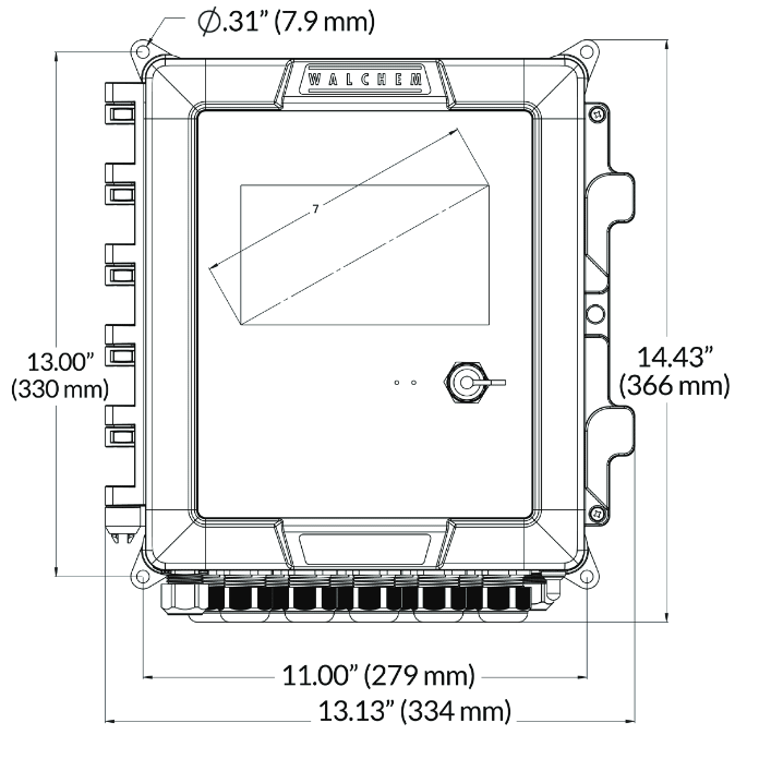 Water Treatment Controller Dimensions